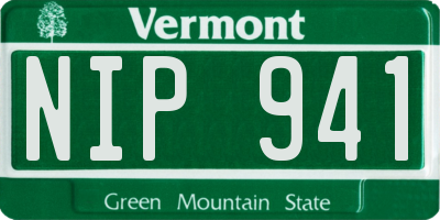 VT license plate NIP941