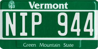VT license plate NIP944