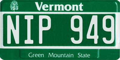 VT license plate NIP949