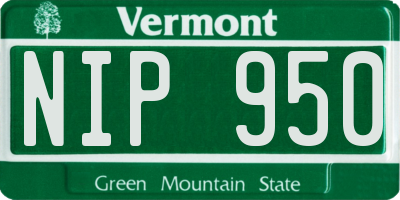 VT license plate NIP950