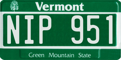 VT license plate NIP951