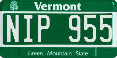 VT license plate NIP955