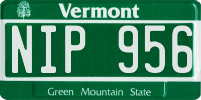 VT license plate NIP956