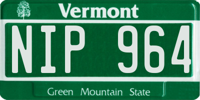 VT license plate NIP964