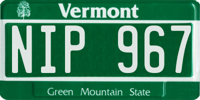 VT license plate NIP967