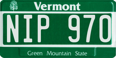VT license plate NIP970