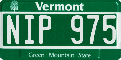 VT license plate NIP975
