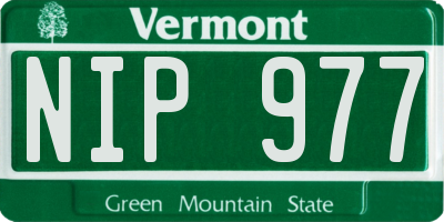 VT license plate NIP977