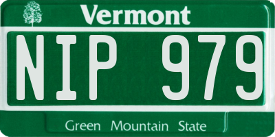 VT license plate NIP979