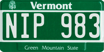 VT license plate NIP983
