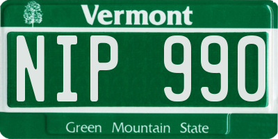 VT license plate NIP990