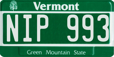 VT license plate NIP993