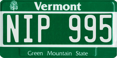VT license plate NIP995