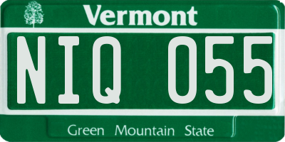 VT license plate NIQ055