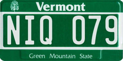 VT license plate NIQ079