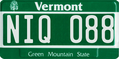 VT license plate NIQ088