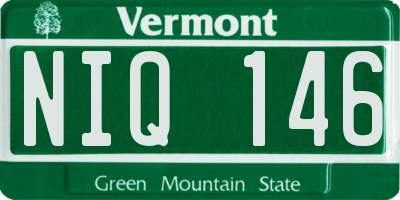 VT license plate NIQ146