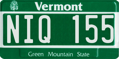 VT license plate NIQ155