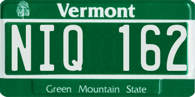 VT license plate NIQ162