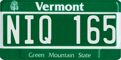 VT license plate NIQ165