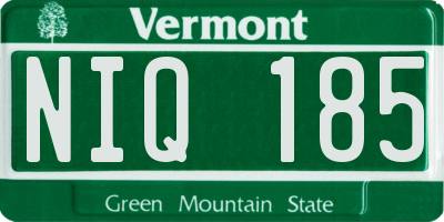 VT license plate NIQ185