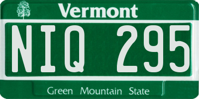 VT license plate NIQ295