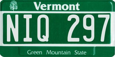 VT license plate NIQ297