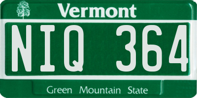 VT license plate NIQ364