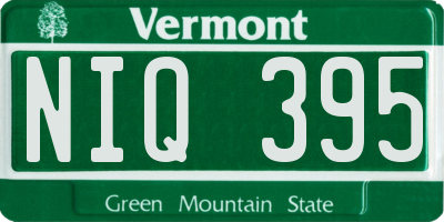 VT license plate NIQ395