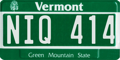VT license plate NIQ414
