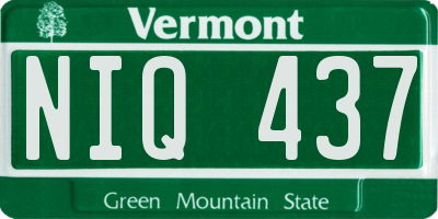 VT license plate NIQ437