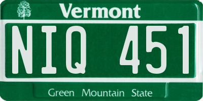 VT license plate NIQ451