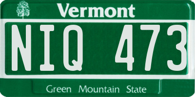 VT license plate NIQ473