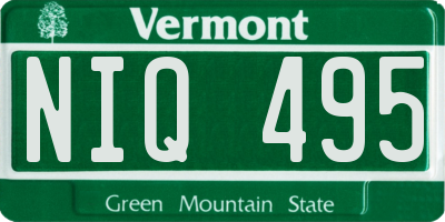 VT license plate NIQ495