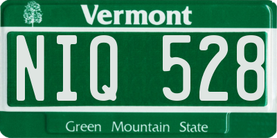 VT license plate NIQ528