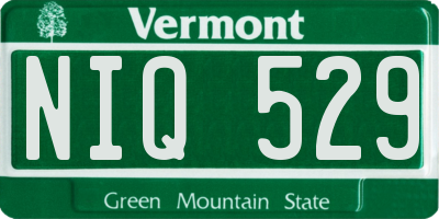 VT license plate NIQ529