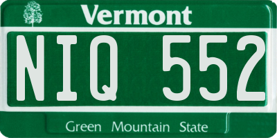 VT license plate NIQ552