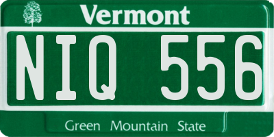 VT license plate NIQ556