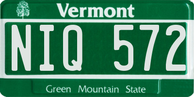 VT license plate NIQ572