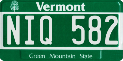 VT license plate NIQ582