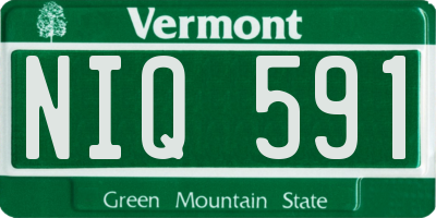 VT license plate NIQ591