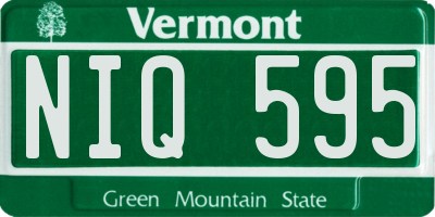 VT license plate NIQ595