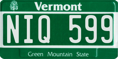 VT license plate NIQ599