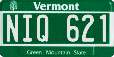 VT license plate NIQ621
