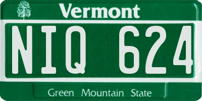 VT license plate NIQ624