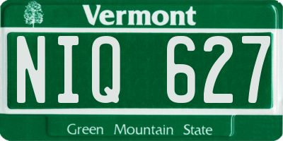 VT license plate NIQ627