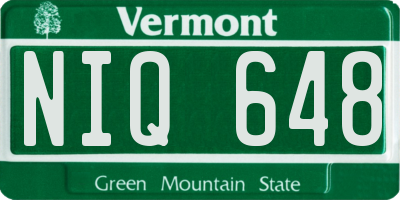 VT license plate NIQ648