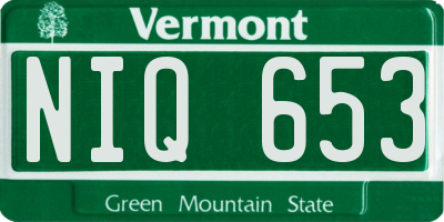 VT license plate NIQ653