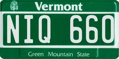 VT license plate NIQ660