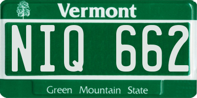 VT license plate NIQ662